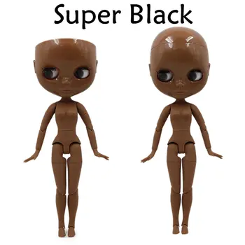 Lutka ICY DBS Blyth Blad sa super crnom kožom i zglobovima, prikladan za preobraženje kože glave