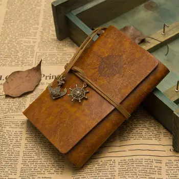 Retro-dnevnik od umjetne kože, višenamjenski magazin, vintage bilježnica za zapisa