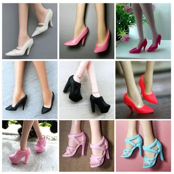 lutkarska cipele 30 cm, trendy ženske lutkarske čizme, dužina stopala 2,2 cm, pribor za lutke 1/6, Plastična lutka, Šarene cipele na visoku petu