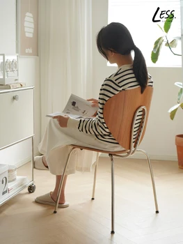 Blagovaona stolice Skandinavski Dizajn stolica-накидка za dnevni boravak, mali stan, Moderno jednostavan stolica-kućica morskog sa naslonom, namještaj za dom