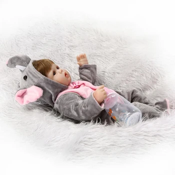 Pokretna realistična lutka-beba-Реборн s vlasulja, slatka igračka za pratnju spavanja bebe