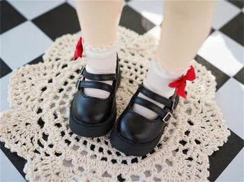 Cipele BJD MSD Pogodan za lutke 1/4 i 1/6 veličine male kožne cipele s okruglom glavom i dvostruki insignia kožne cipele i pribor za lutke BJD