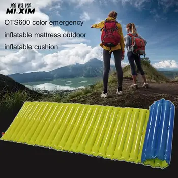 Folding mat za kampiranje, vodootporan hitna inflatable jastuk, otporna na vlagu prostirku za spavanje na otvorenom, otporan na završetke za piknik na plaži