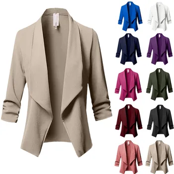 Susret vama.na womens Solid Color Open Front Cardigan Long Sleeve Casual Jacket Coat jakna ženska winter jackets 2022 woman kaput donje