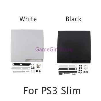 1 komplet crno-bijele trupa navlake za Playstation 3 PS3 Slim 2500 3000 Setove za zamjenu konzole