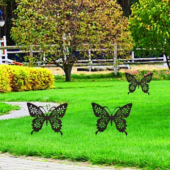 14*17 u Vrtnom uređenju Butterfly Yard Art Butterfly Stake Animal Silueta Stake, Zbirka Lakeside Animal Silueta Stake