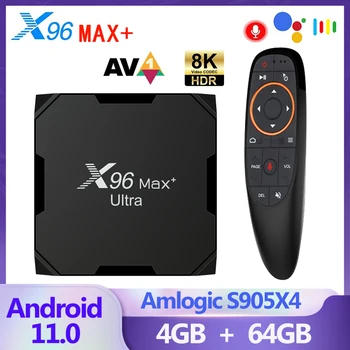 X96 Max Plus Ultra Smart TV Box Amlogic S905X4 Android 11, 5G Wifi Dual 4G 32G 64G Podrška AV1 BT4.0 HD 8K media player TVBOX