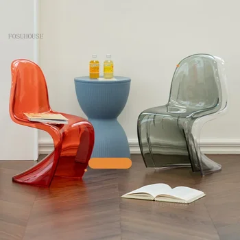 Kreativna blagovaona stolice Plastični Prozirni Akril stolica Skandinavski blagovaona stolice Kristalnu stolica Namještaj za blagovanje Stolica sa naslonom