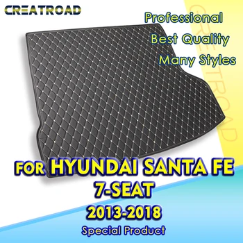 Tepih u prtljažniku automobila za Hyundai Santa Fe 7-Sjedala 2013 2014 2015 2016 2017 2018 Kolski pribor na narudžbu, uređenje interijera auto