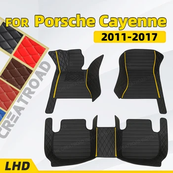 Običaj Auto-tepisi za Cayenne 2011 2012 2013 2014 2015 2016 2017 auto navlaku za noge auto tepih dodatna oprema za interijer