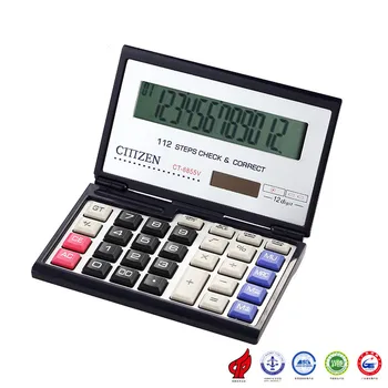Kutija Flip-kalkulator Kreativni kalkulator 12-Znamenkasti ABS-plastike Normalna Suha Baterija Računalo za brojanje crne boje