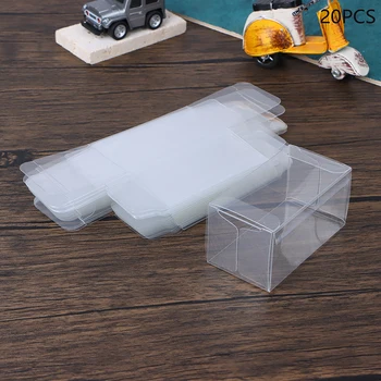 20шт PVC Prozirno 1: 64 Model igračka vozila, Zaštitna kutija Prašinu Prikaz Zaštitna kutija, Torbica Kutija za prikaz 41x43x82 mm