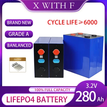 Potpuno Novi 280Ah 3.2 V LiFePO4 12V 24V 48V baterija baterija baterija baterija baterija Litijum Gvožđe Фосфатный Baterija Solarne energije EU, SAD-a i BEZ POREZA