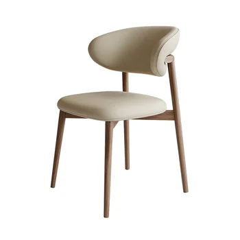 Bijele Kožne stolice Trpezarijski Luksuzni Drveni dizajn Blagovaona stolice za Dječje spavaće sobe namještaj za blagovanje Nordic Cadeiras De Jantar