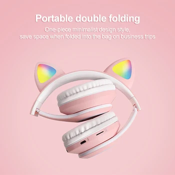Slušalice 250 mah Slatka Mačka Ear Prijenosni Stereo Slušalice Tws Bežične Slušalice Sportske Slušalice