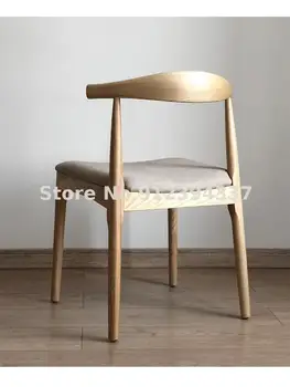 Skandinavski drvena stolica od punog drveta sa rožnatog stolicom moderni minimalistički home stol i stolice za odmor, restoran i blagovaona stolice s naslonom